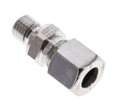 10L & M12x1.5 Stainless Steel Straight Cutting Fitting with Male Threads 315 bar FKM ISO 8434-1