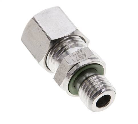 10L & M12x1.5 Stainless Steel Straight Cutting Fitting with Male Threads 315 bar FKM ISO 8434-1
