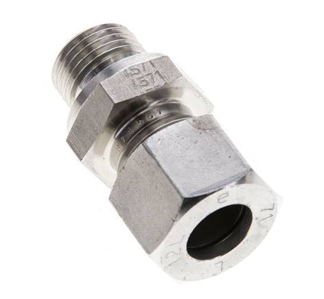 12L & M16x1.5 Stainless Steel Straight Cutting Fitting with Male Threads 315 bar FKM ISO 8434-1