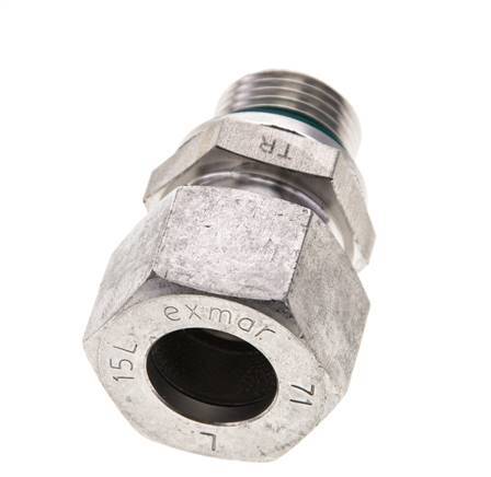 15L & M18x1.5 Stainless Steel Straight Cutting Fitting with Male Threads 315 bar FKM ISO 8434-1