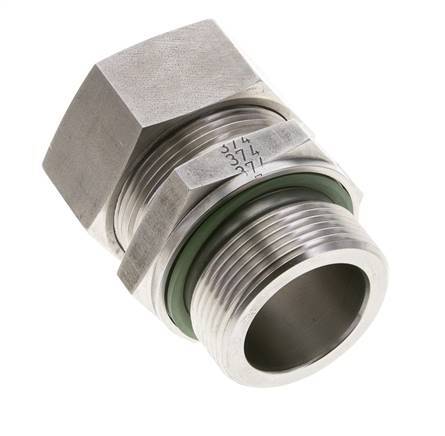 35L & M42x2 Stainless Steel Straight Cutting Fitting with Male Threads 160 bar FKM ISO 8434-1