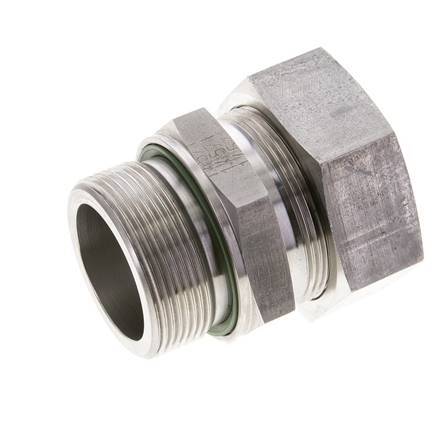 42L & M48x2 Stainless Steel Straight Cutting Fitting with Male Threads 160 bar FKM ISO 8434-1