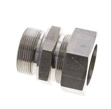42L & M48x2 Stainless Steel Straight Cutting Fitting with Male Threads 160 bar FKM ISO 8434-1
