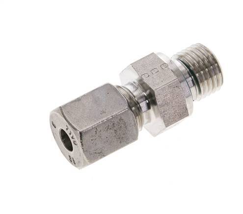 6S & M14x1.5 Stainless Steel Straight Cutting Fitting with Male Threads 630 bar FKM ISO 8434-1