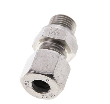 10S & M16x1.5 Stainless Steel Straight Cutting Fitting with Male Threads 630 bar FKM ISO 8434-1