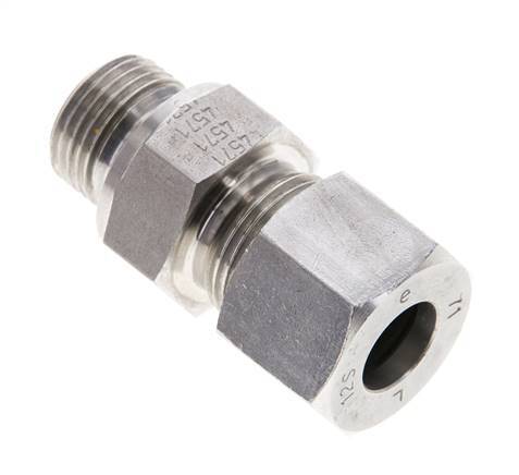 12S & M18x1.5 Stainless Steel Straight Cutting Fitting with Male Threads 630 bar FKM ISO 8434-1