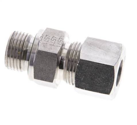 12S & M18x1.5 Stainless Steel Straight Cutting Fitting with Male Threads 630 bar FKM ISO 8434-1