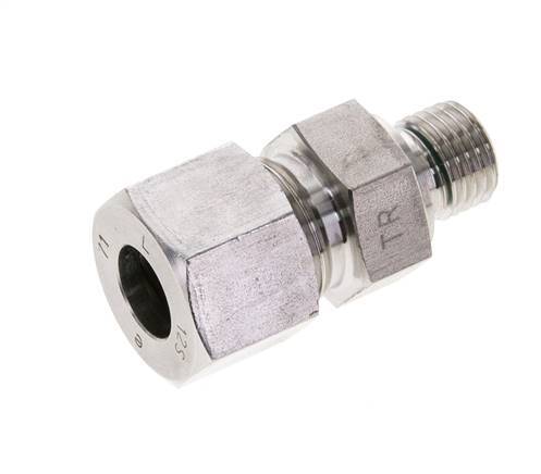 12S & M14x1.5 Stainless Steel Straight Cutting Fitting with Male Threads 630 bar FKM ISO 8434-1
