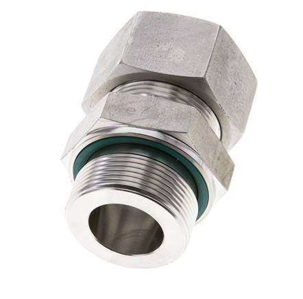 30S & M42x2 Stainless Steel Straight Cutting Fitting with Male Threads 400 bar FKM ISO 8434-1