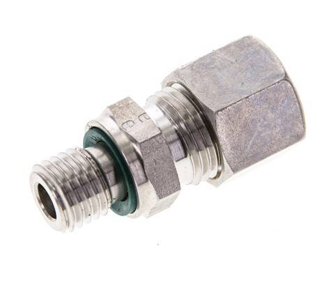 10L & M12x1.5 Stainless Steel Straight Compression Fitting with Male Threads 315 bar FKM ISO 8434-1