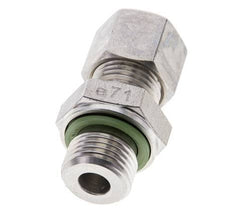 10L & M16x1.5 Stainless Steel Straight Compression Fitting with Male Threads 315 bar FKM ISO 8434-1