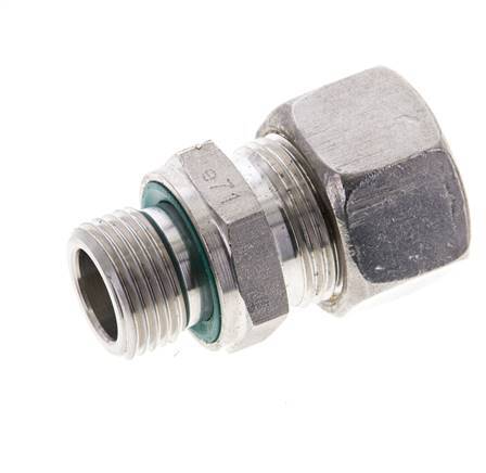 15L & M18x1.5 Stainless Steel Straight Compression Fitting with Male Threads 315 bar FKM ISO 8434-1