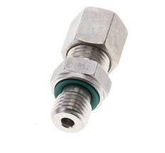 6S & M12x1.5 Stainless Steel Straight Compression Fitting with Male Threads 500 bar FKM ISO 8434-1