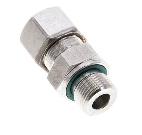 14S & M20x1.5 Stainless Steel Straight Compression Fitting with Male Threads 400 bar FKM ISO 8434-1