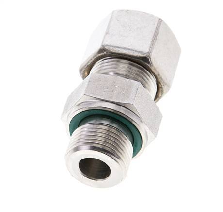 14S & M20x1.5 Stainless Steel Straight Compression Fitting with Male Threads 400 bar FKM ISO 8434-1