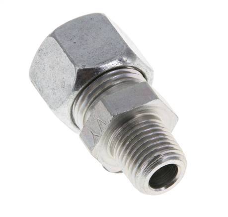 12L & R1/4'' Zink plated Steel Straight Cutting Fitting with Male Threads 315 bar ISO 8434-1