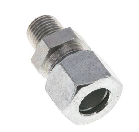 12L & R1/4'' Zink plated Steel Straight Cutting Fitting with Male Threads 315 bar ISO 8434-1