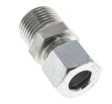 12L & R1/2'' Zink plated Steel Straight Cutting Fitting with Male Threads 315 bar ISO 8434-1
