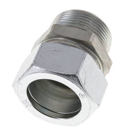 35L & R1-1/4'' Zink plated Steel Straight Cutting Fitting with Male Threads 160 bar ISO 8434-1