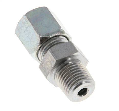 6S & R1/4'' Zink plated Steel Straight Cutting Fitting with Male Threads 630 bar ISO 8434-1