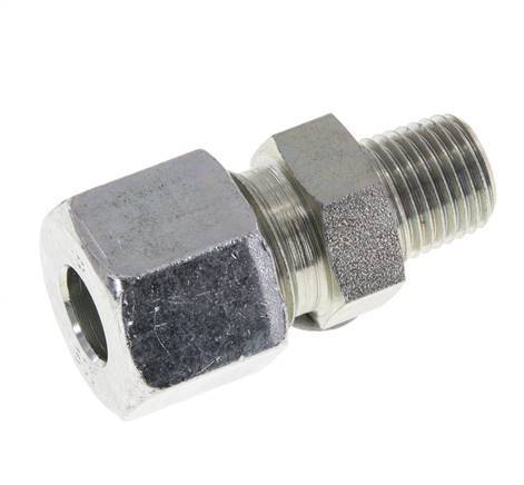 10S & R1/4'' Zink plated Steel Straight Cutting Fitting with Male Threads 630 bar ISO 8434-1