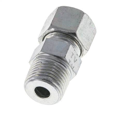 12S & R1/2'' Zink plated Steel Straight Cutting Fitting with Male Threads 630 bar ISO 8434-1