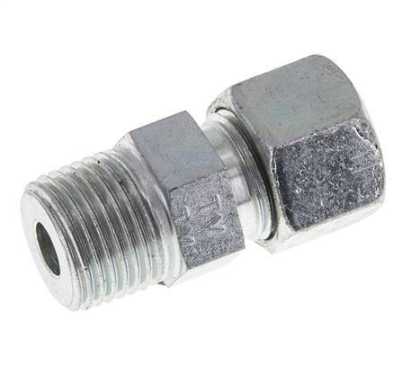 12S & R1/2'' Zink plated Steel Straight Cutting Fitting with Male Threads 630 bar ISO 8434-1