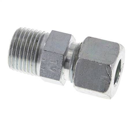 12S & R1/2'' Zink plated Steel Straight Cutting Fitting with Male Threads 630 bar ISO 8434-1