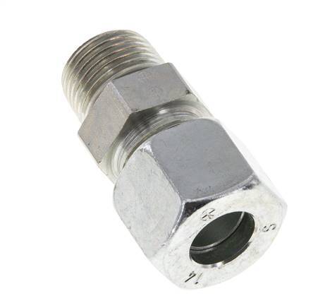 14S & R1/2'' Zink plated Steel Straight Cutting Fitting with Male Threads 630 bar ISO 8434-1