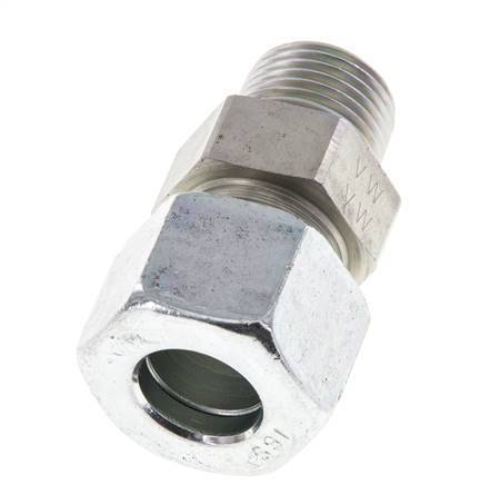 16S & R1/2'' Zink plated Steel Straight Cutting Fitting with Male Threads 400 bar ISO 8434-1