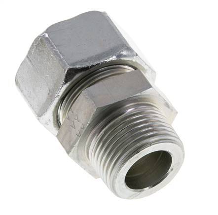 25S & R1'' Zink plated Steel Straight Cutting Fitting with Male Threads 400 bar ISO 8434-1