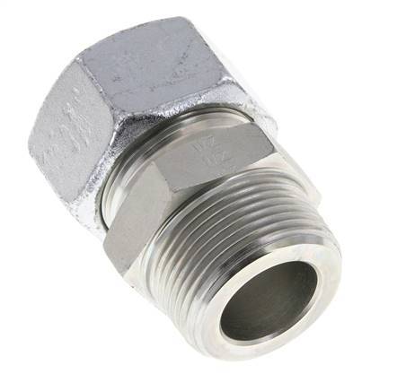 30S & R1-1/4'' Zink plated Steel Straight Cutting Fitting with Male Threads 400 bar ISO 8434-1