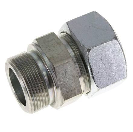 38S & R1-1/2'' Zink plated Steel Straight Cutting Fitting with Male Threads 315 bar ISO 8434-1