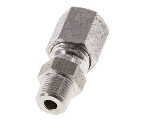 6L & R1/8'' Stainless Steel Straight Cutting Fitting with Male Threads 315 bar ISO 8434-1