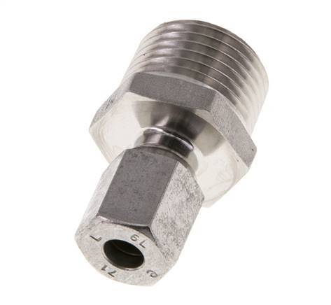 6L & R1/2'' Stainless Steel Straight Cutting Fitting with Male Threads 315 bar ISO 8434-1