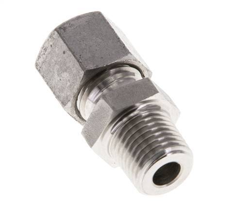 8L & R1/4'' Stainless Steel Straight Cutting Fitting with Male Threads 315 bar ISO 8434-1