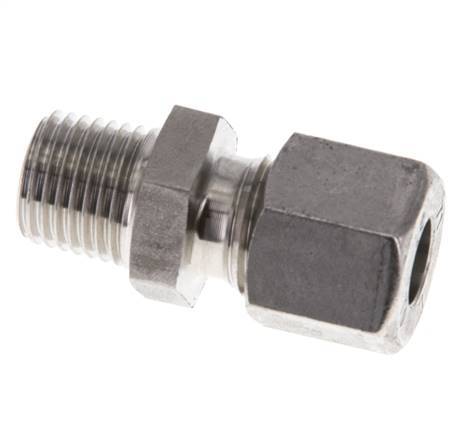 8L & R1/4'' Stainless Steel Straight Cutting Fitting with Male Threads 315 bar ISO 8434-1