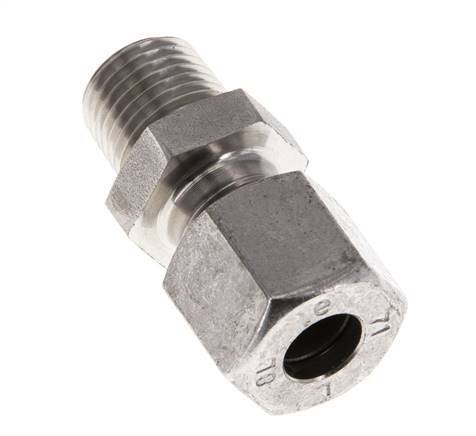 8L & R1/4'' Stainless Steel Straight Cutting Fitting with Male Threads 315 bar ISO 8434-1