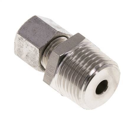 8L & R1/2'' Stainless Steel Straight Cutting Fitting with Male Threads 315 bar ISO 8434-1