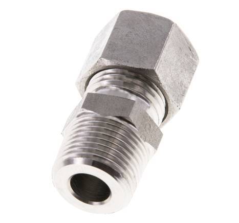 10L & R3/8'' Stainless Steel Straight Cutting Fitting with Male Threads 315 bar ISO 8434-1