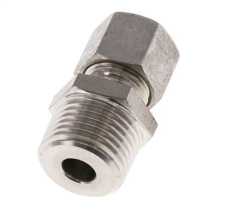 10L & R1/2'' Stainless Steel Straight Cutting Fitting with Male Threads 315 bar ISO 8434-1