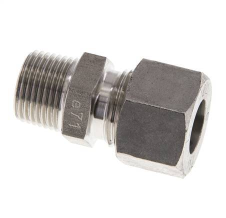 12L & R3/8'' Stainless Steel Straight Cutting Fitting with Male Threads 315 bar ISO 8434-1