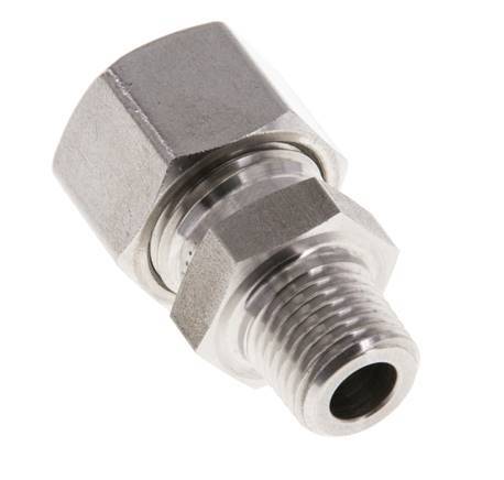 12L & R1/4'' Stainless Steel Straight Cutting Fitting with Male Threads 315 bar ISO 8434-1