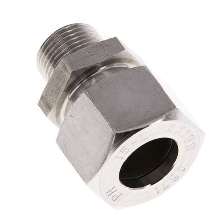 15L & R3/8'' Stainless Steel Straight Cutting Fitting with Male Threads 315 bar ISO 8434-1