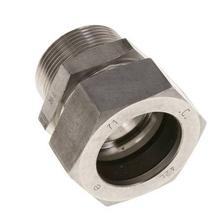 42L & R1-1/2'' Stainless Steel Straight Cutting Fitting with Male Threads 160 bar ISO 8434-1