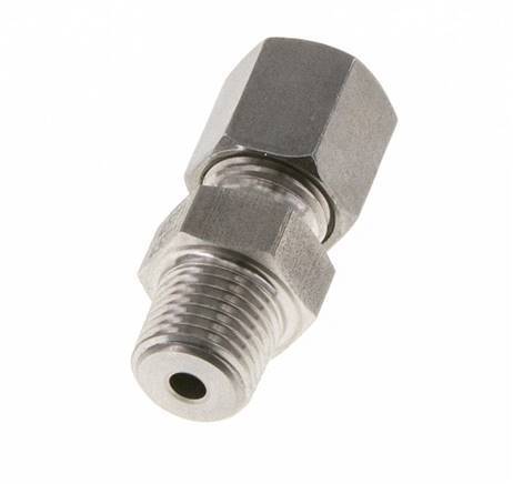 6L & R1/4'' Stainless Steel Straight Cutting Fitting with Male Threads 630 bar ISO 8434-1