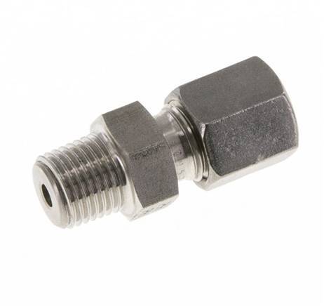 6L & R1/4'' Stainless Steel Straight Cutting Fitting with Male Threads 630 bar ISO 8434-1