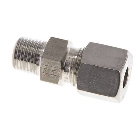 8L & R1/4'' Stainless Steel Straight Cutting Fitting with Male Threads 630 bar ISO 8434-1