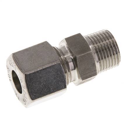 10L & R3/8'' Stainless Steel Straight Cutting Fitting with Male Threads 630 bar ISO 8434-1