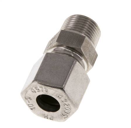 10L & R3/8'' Stainless Steel Straight Cutting Fitting with Male Threads 630 bar ISO 8434-1